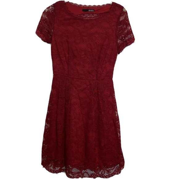 Lulus Dresses & Skirts - Lulus Red Lace Skater Style Dress